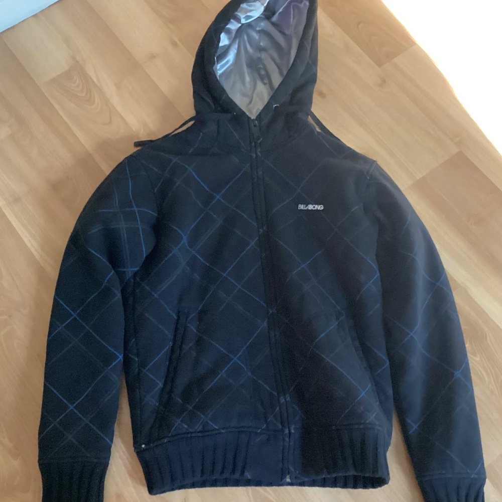 Billabong Brand Quilted Hooded Jacket - Surf / Beach style - men’s size small